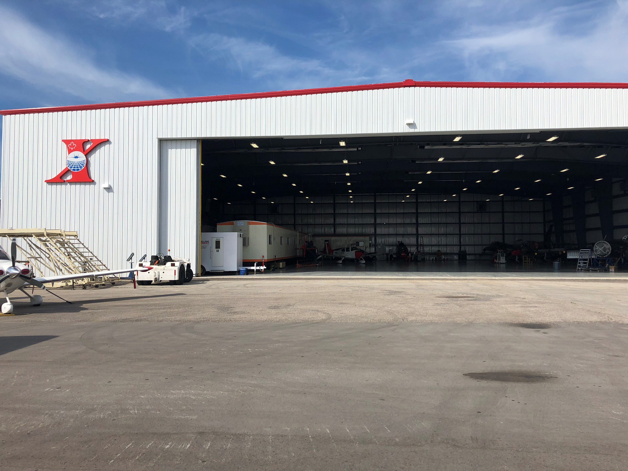 ITPS London hangar with open doors